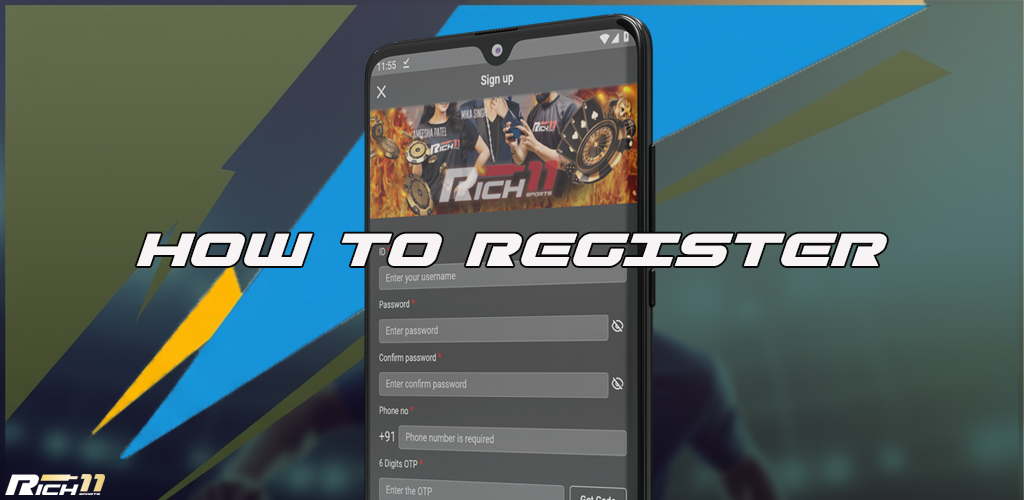 Rich11 app step-by-step registration process