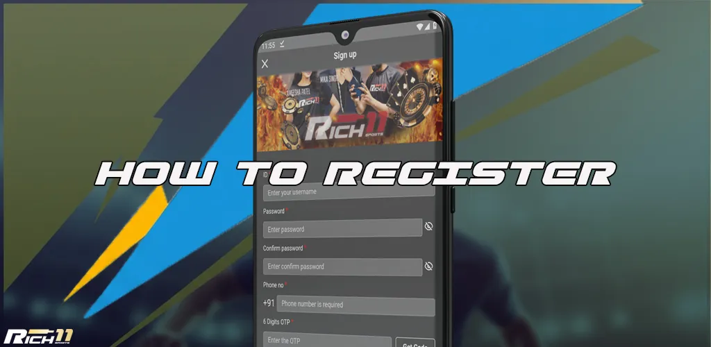 Rich11 app step-by-step registration process