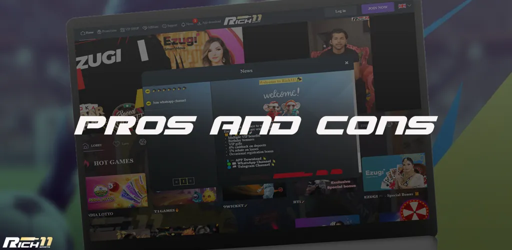 Rich11 benefits and risks comparison screen